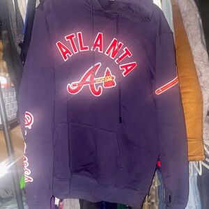 Atlanta Braves Navy Blue Hoodie